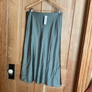 J. Crew Midi Satin Skirt